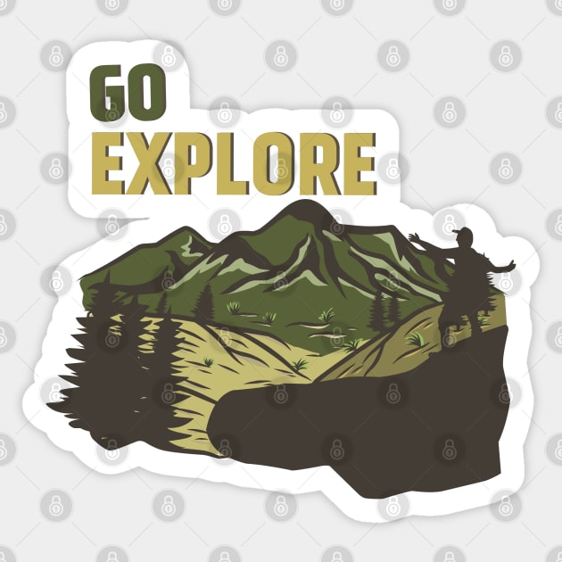 Go Explore - Adventure Edition Sticker by Akmal Alif 